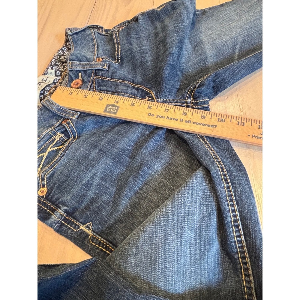 Ariat REAL Denim Perfect Rise Straight Leg Jeans Womens 25R Blue Medium Wash - Picture 13 of 14